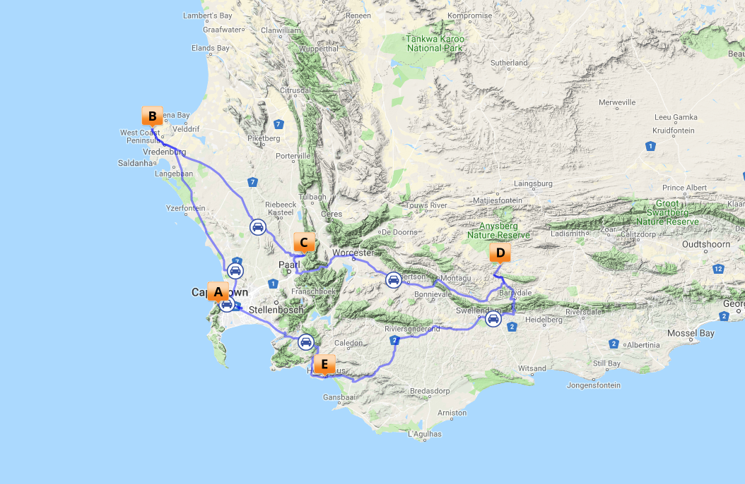 Kort over Atlanterhavet, vinlandet & safari