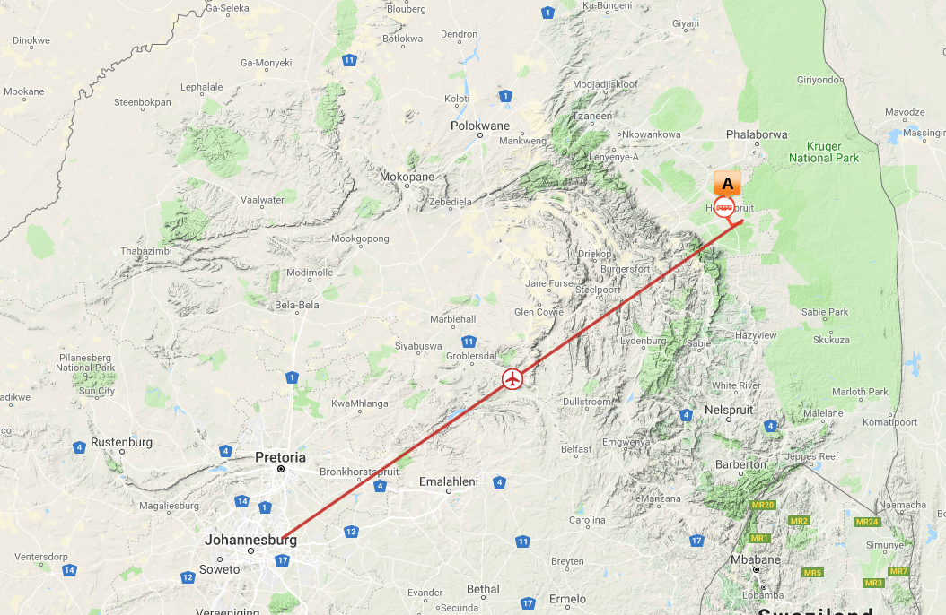 Kort over Mohlabetsi